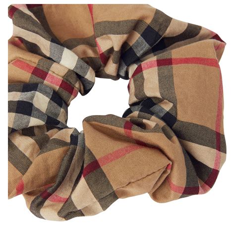 vintage check cotton scrunchie.